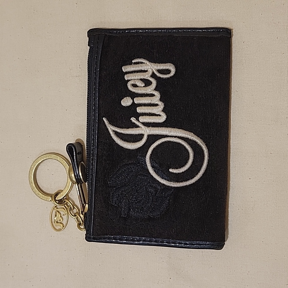 Juicy Couture Small Black Velet Wallet
